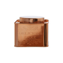 Premier Housewares Chai Square Copper Finish Cake Canister