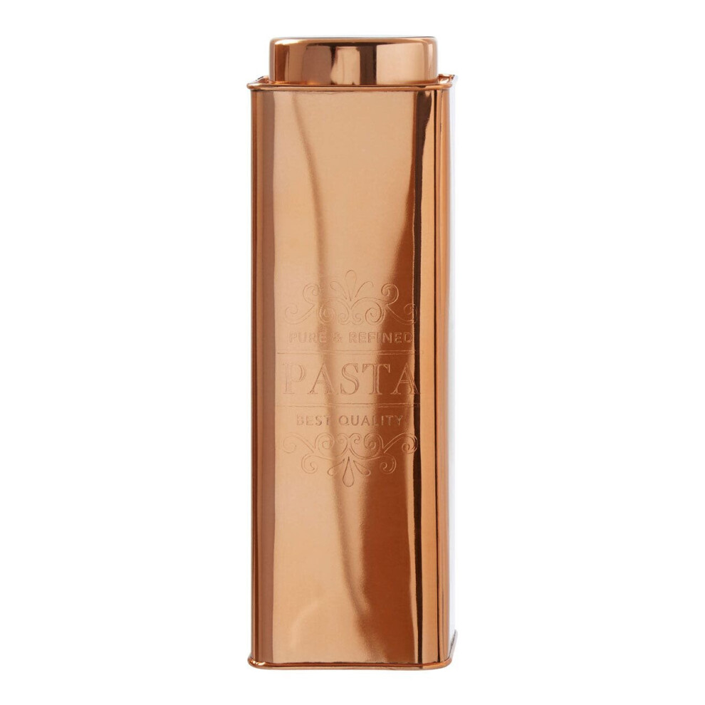 Premier Housewares Chai Square Copper Finish Pasta Canister
