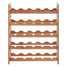Premier Housewares Wine Rack Wood Wine Racks Spacious Bottle Rack 5 Tiered Wine Rack Free Standing 25 Bottle Wine Storage 25 x 73 x 63