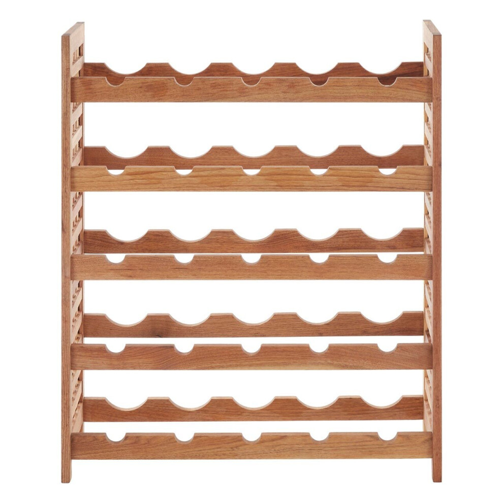 Premier Housewares Wine Rack Wood Wine Racks Spacious Bottle Rack 5 Tiered Wine Rack Free Standing 25 Bottle Wine Storage 25 x 73 x 63