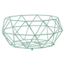 Geometric Green Fruit Basket With Ball Feet, Functional Design Unique Fruit Basket, Durable Fruit Basket