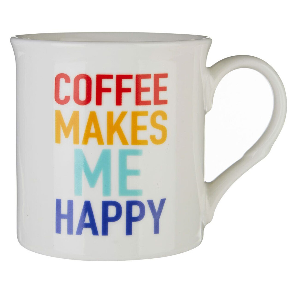 Elegant Design Coffee Makes Me Happy Mug, Versatile Small Milk Mug For Bedroom, Dishwasher Safe Coffee Mug
