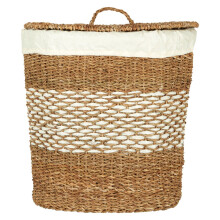 Premier Housewares Oval Seagrass Basket with Lid