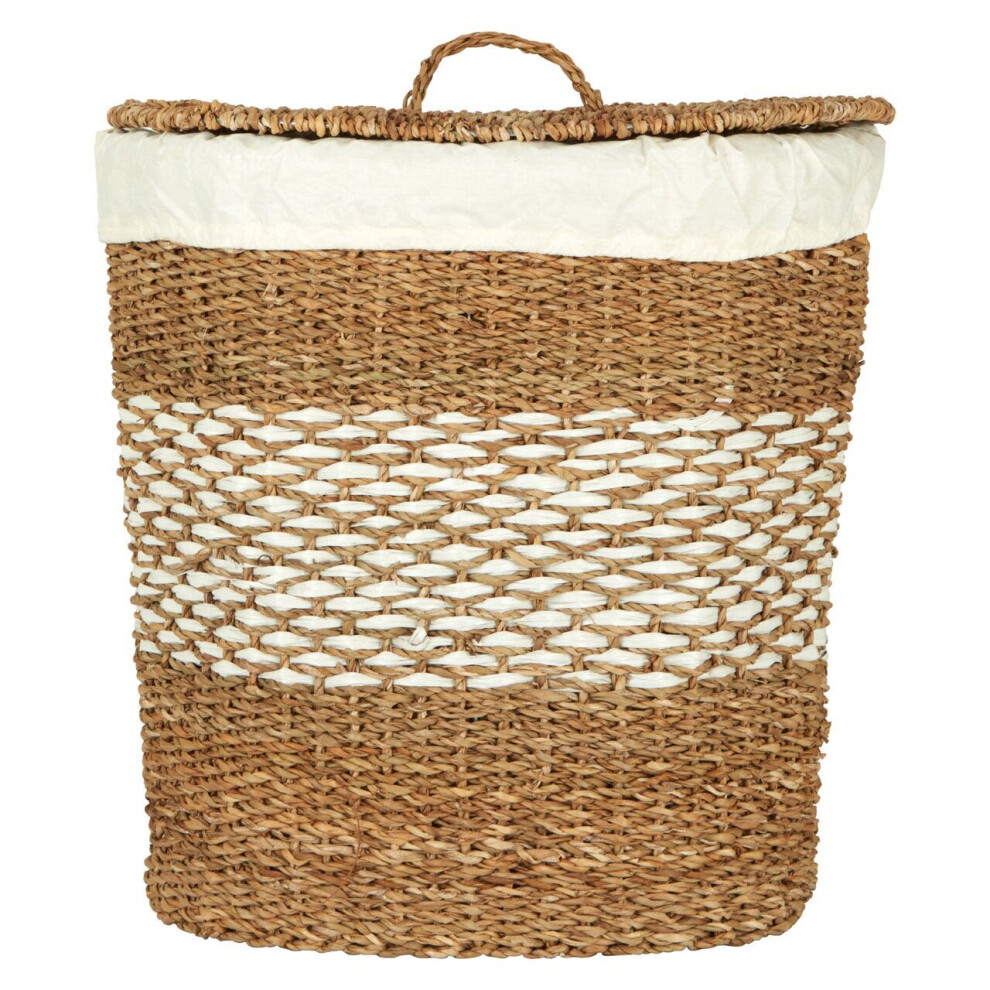 Premier Housewares Oval Seagrass Basket With Lid