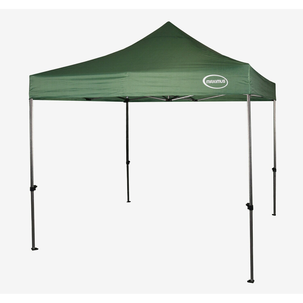 (Green) MAXIMUS® Heavy Duty Gazebo 3m x 3m Gazebo Market Stall Pop Up Tent Without Side panels