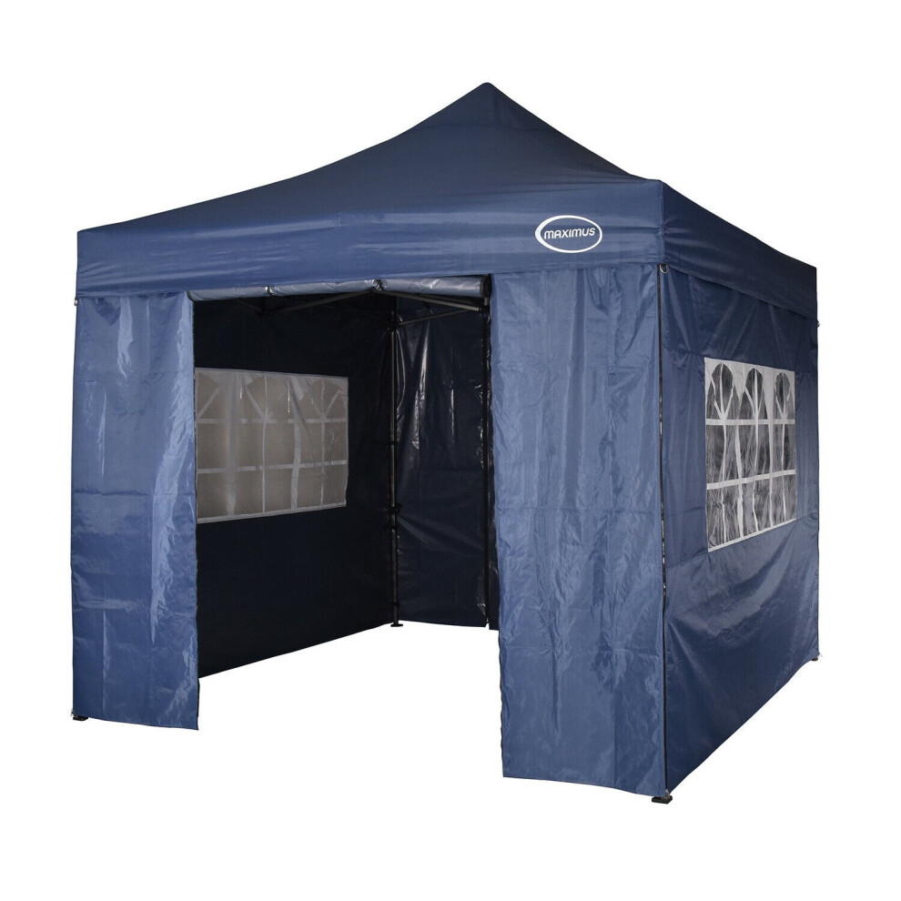 (Blue) MAXIMUSÂ® HEAVY DUTY GAZEBO 3mx3m HIGH QUALITY GAZEBO MARKET STALL POP UP TENT