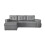 (Grey) Brand New Corner Sofa Bed with 2 Footstools 2 storages Grey 2