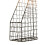 Premier Housewares Premier Housewares Two Toned Magazine Holder Black And Rose Gold File Holders Iron Frame Magazine Rack For Stacking Up Books Magazine Newspapers Files 5