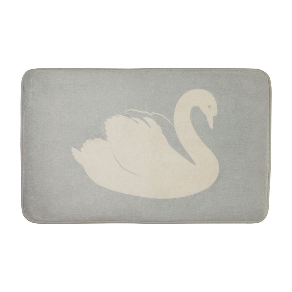 Premier Housewares Bath Mat Soft Non-Slip Bath Mat For Bathrooms Made From Polyester Light Blue Colour Contemporary Design 50 x 1 x 80