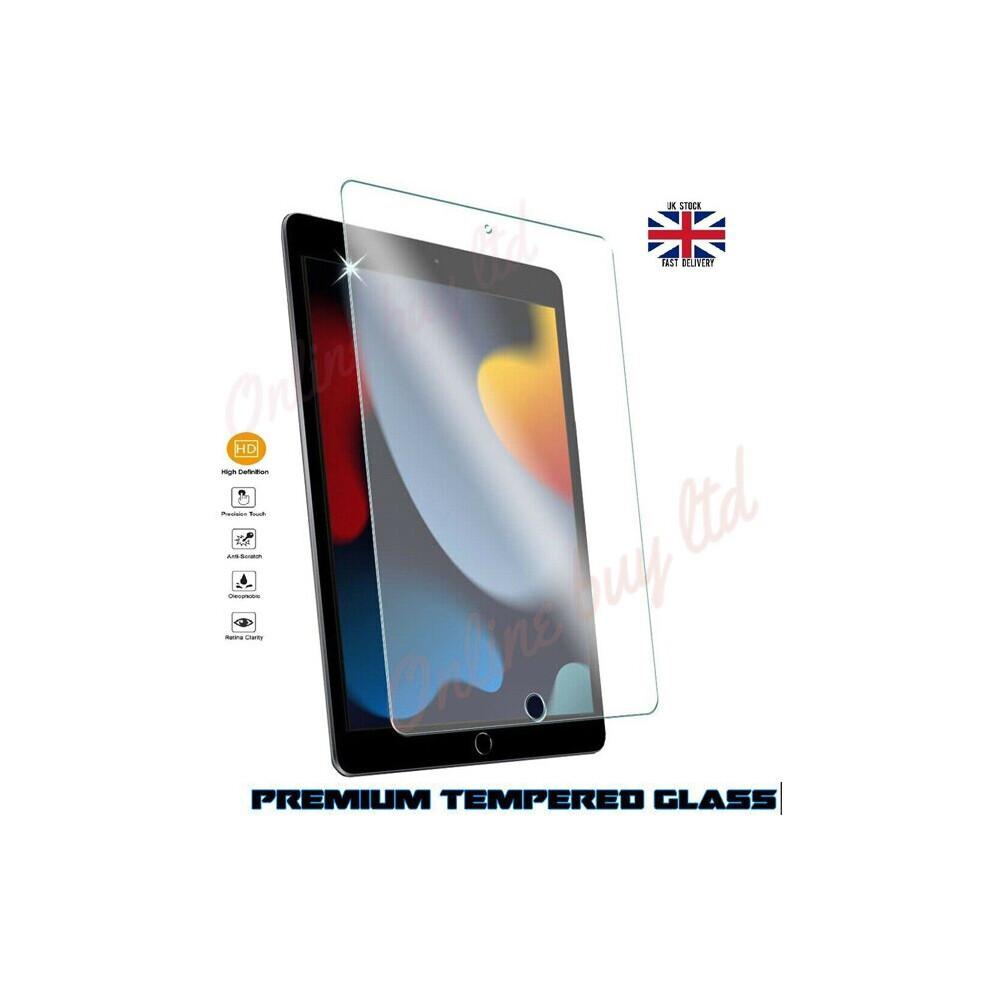 For Apple iPad 10.2 2021 9TH Generation Genuine Tempered Glass HD Anti Scratch 9H Glass Film Screen Protector