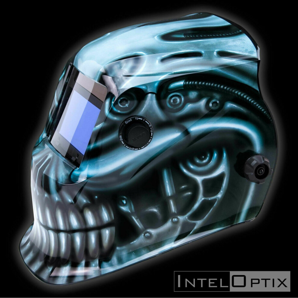 Professional Auto Darkening Solar Helmet Mask Mig Tig Grinding Iq1700 7421122768389