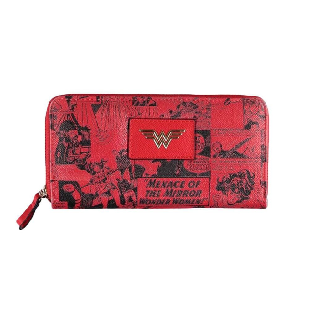 DC Comics Wonder Woman Comic Print Red Purse