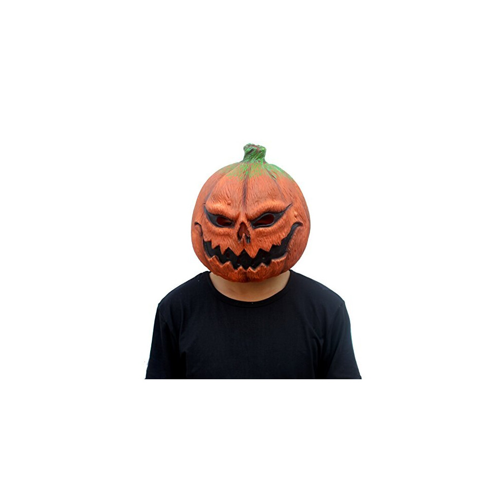 Creepyparty Pumpkin Mask Scary Latex Full Head Mask Fancy Dress Scarecrow Decoration Halloween Costume Party Not,Specified