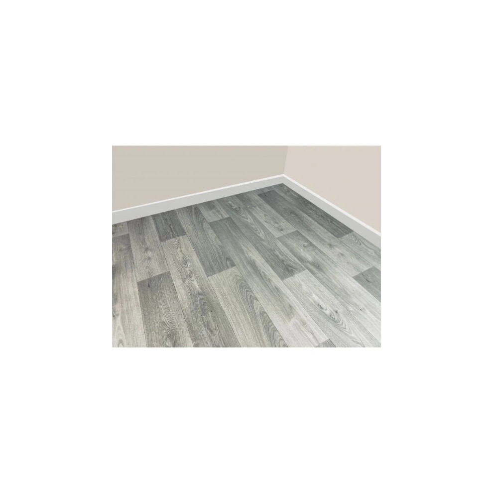 (9M, 4M) Vine Oak Grey Vinyl Roll Flooring - 2M And 4M 5056524010150