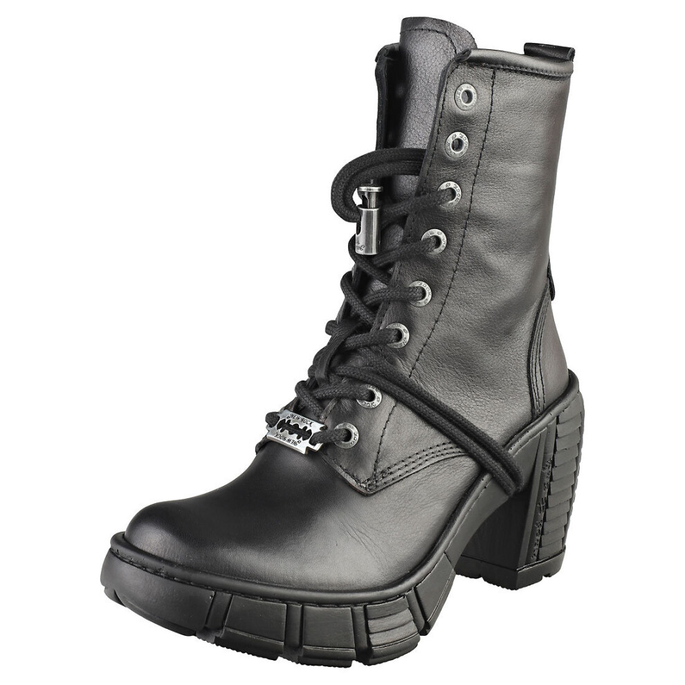 (3.5) New Rock M-trcasco007-s2 Womens Ankle Boots in Black