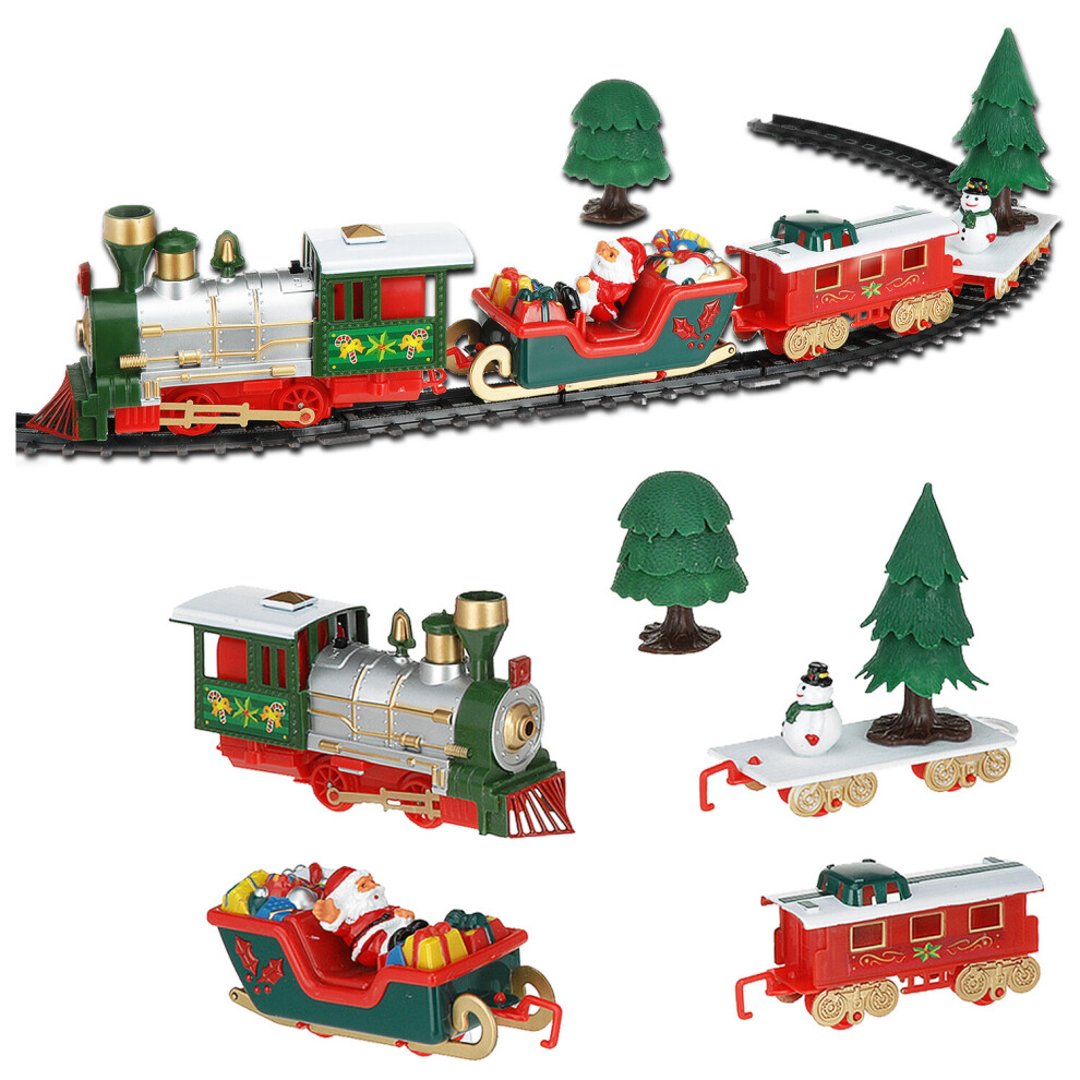 Kids Train Set Christmas Toy Play Classic Battery Operated Track Sounds Lights