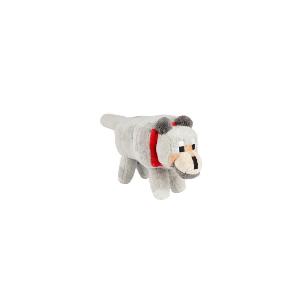 ( Wolf 35Cm) Minecraft Kids Plush Toy Children's Soft Toy Pixel Dolls Grey