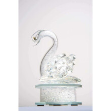 Crystal Glass Elements Swan Figurine Collection Ornament For Gift