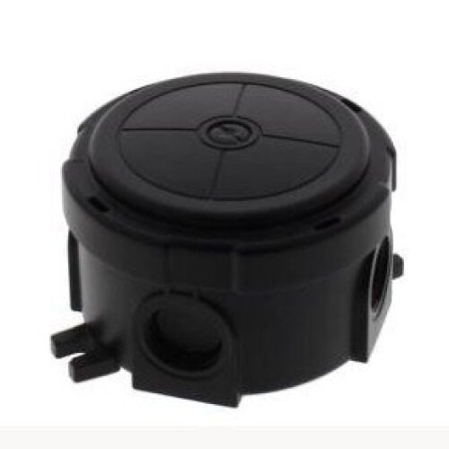 WISKA CIRCULAR COMBI 304 JUNCTION BOX - BLACK