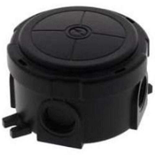 WISKA CIRCULAR COMBI 304 JUNCTION BOX - BLACK 2
