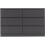 (Grey) Malvern 6 Drawer Chest in White or Grey or Black 6