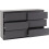 (Grey) Malvern 6 Drawer Chest in White or Grey or Black 7