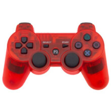 (Transparent RED) Wireless Controller for PS3 Controller
