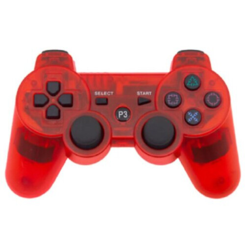 (Transparent RED) Wireless Controller for PS3 Controller