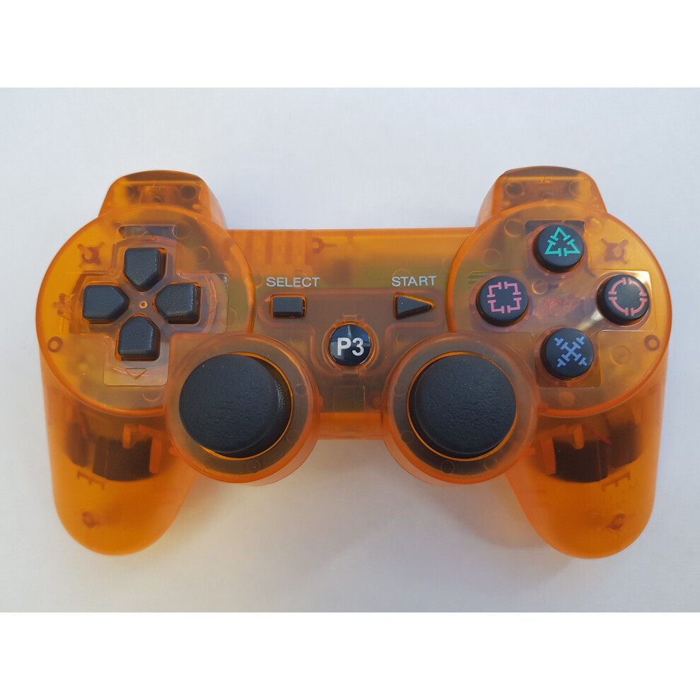 (Transparent ORANGE) Wireless Controller for PS3 Controller