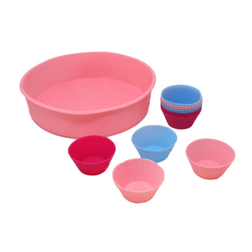 Cookspace 17 Piece Silicone Cake Loaf Cupcake Mould Baking Set