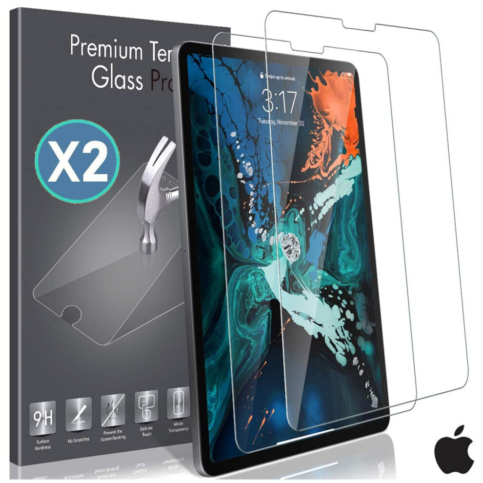 (iPad Pro 11 (2021) 3rd Generation) 2 Pack Screen Protector Tempered Glass For Apple iPad Air 9.7 10.9 10.5 Pro 11 12.9 Mini 10.2 9th 8th 7th Generati