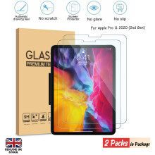 (iPad Pro 11 (2020) 2nd Generation) 2 Pack Screen Protector Tempered Glass For Apple iPad Air 9.7 10.9 10.5 Pro 11 12.9 Mini 10.2 9th 8th 7th Generation