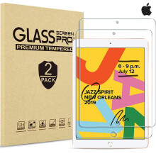 (iPad 10.2 (2019) 7th Gen) 2 Pack Screen Protector Tempered Glass For Apple iPad Air 9.7 10.9 10.5 Pro 11 12.9 Mini 10.2 9th 8th 7th Generation