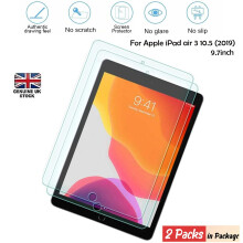 (iPad Air 3 10.5inch(2019) 3rd Gen) 2 Pack Screen Protector Tempered Glass For Apple iPad Air 9.7 10.9 10.5 Pro 11 12.9 Mini 10.2 9th 8th 7th Generation