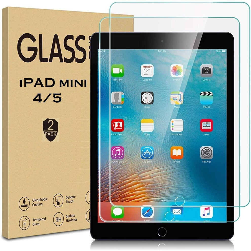 (iPad Mini 5 2019 5th Gen) 2 Pack Screen Protector Tempered Glass For Apple iPad Air 9.7 10.9 10.5 Pro 11 12.9 Mini 10.2 9th 8th 7th Generation
