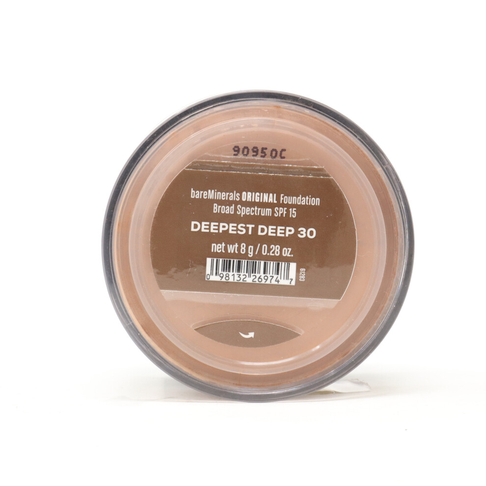 (Deepest Deep 30) Bareminerals Original Loose Mineral Foundation Spf 15  0.28oz/8g New