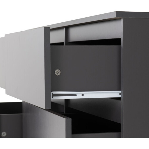 (Grey) Malvern 6 Drawer Chest in White or Grey or Black 1