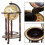 Costway Globe Drinks Cabinet Movable Whisky Wine Spirits Cabinet w/ Casters 5