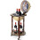 Costway Globe Drinks Cabinet Movable Whisky Wine Spirits Cabinet w/ Casters 6