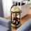 Costway Globe Drinks Cabinet Movable Whisky Wine Spirits Cabinet w/ Casters 13