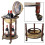 Costway Globe Drinks Cabinet Movable Whisky Wine Spirits Cabinet w/ Casters 4