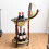 Costway Globe Drinks Cabinet Movable Whisky Wine Spirits Cabinet w/ Casters 14