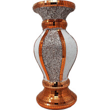 CRUSHED DIAMOND STUNNING SILVER + GOLD VASE Wedding Vase Garden Craft