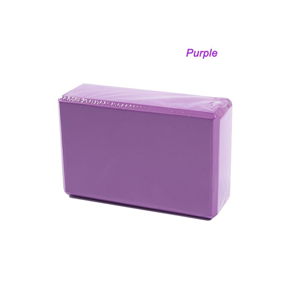 (Purple) Yoga Block Pilates Foam Foaming Brick Fitness Exercise Stretch Health Stretch Purple