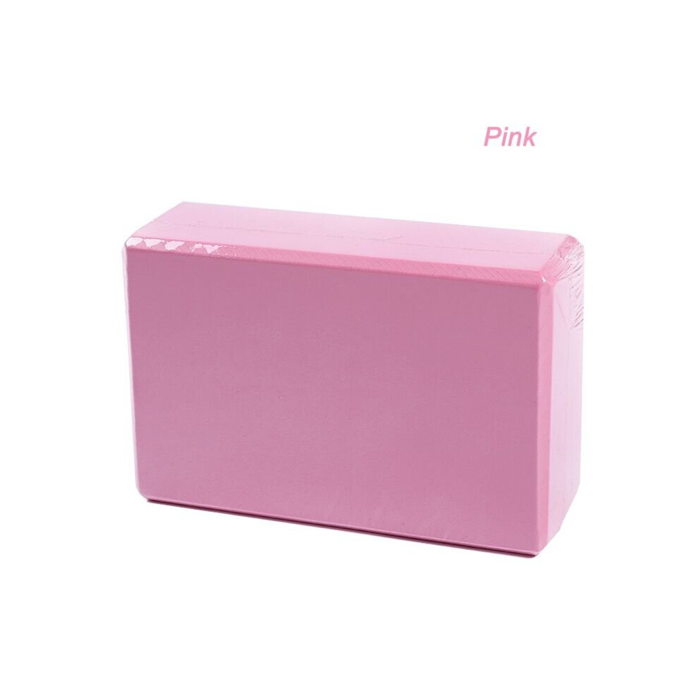 (Pink) Yoga Block Pilates Foam Foaming Brick Fitness Exercise Stretch Health Stretch Pink