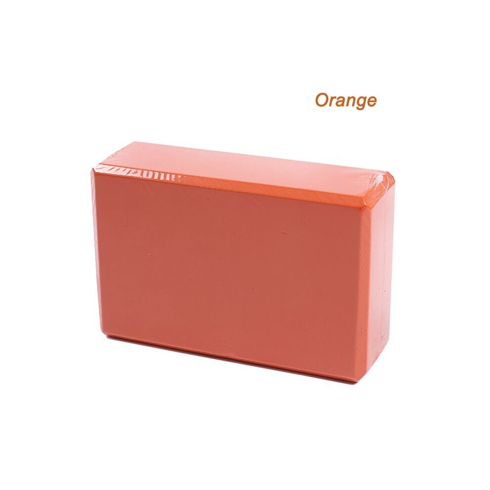 (Orange) Yoga Block Pilates Foam Foaming Brick Fitness Exercise Stretch Health Stretch Orange