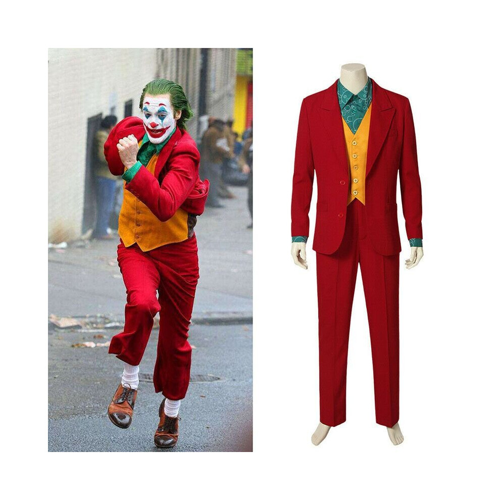 Joker New Mens Movie Arthur Fleck 4pcs Suit Set Clown Halloween