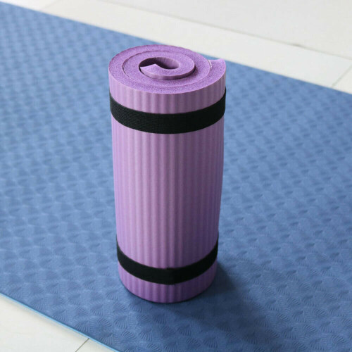 (Purple) 15mm Thick Yoga Mat Gym Workout Fitness Pilates Wome Exercise Mat Non Slip Pad