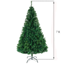 (210cm (7ft)) Artificial Christmas Tree 6ft 7ft 8ft Xmas Bushy 1.8m 2.1m 2.4m Green with Stand