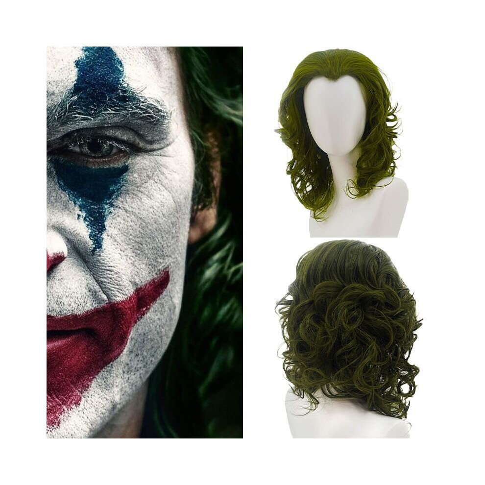 Joker Wig Clown Joaquin Phoenix Arthur Fleck Cosplay Party Prop Hair Green